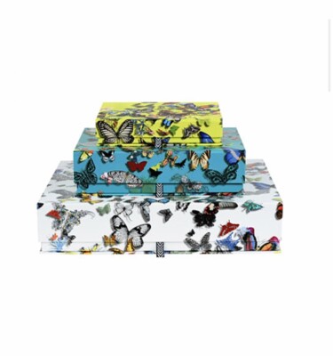 Christian Lacroix Designer Paperie Butterfly Parade Boxes And Full Journal, RARE