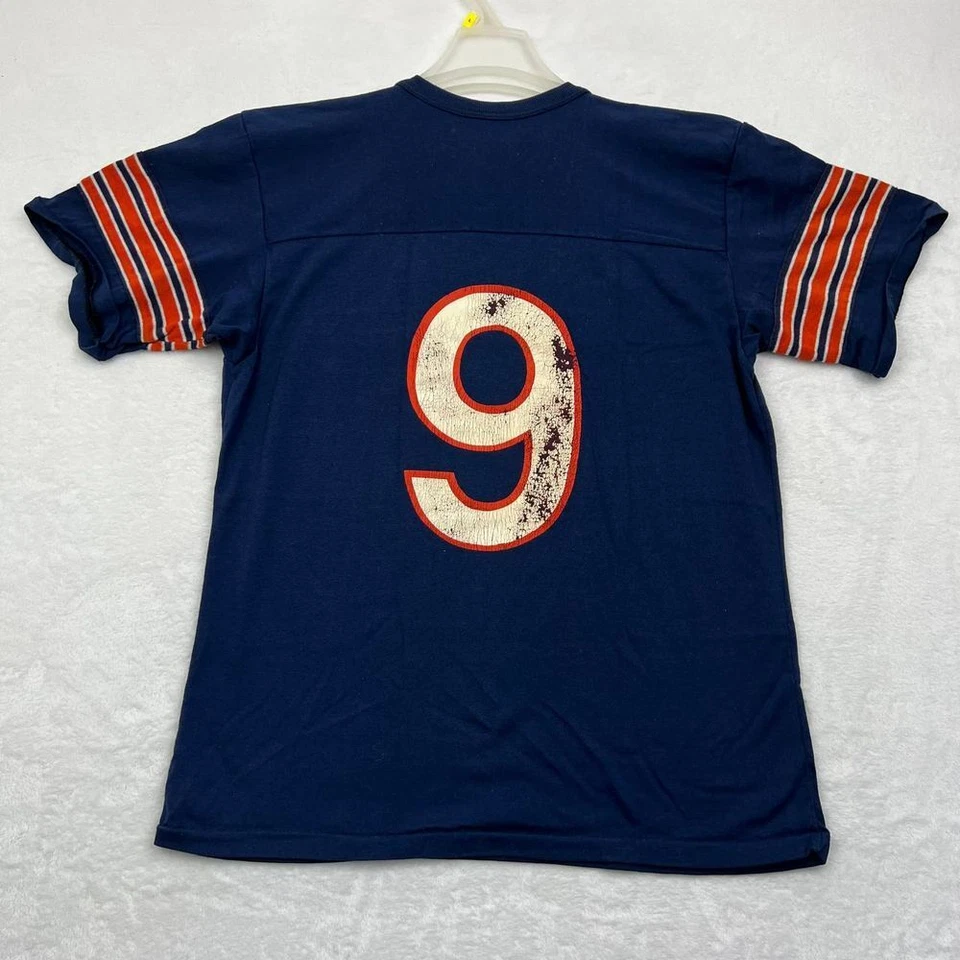 复古芝加哥熊队罗林斯球衣衬衫女式大号蓝色吉姆·麦克马洪 9 — 第 2/4 张图片