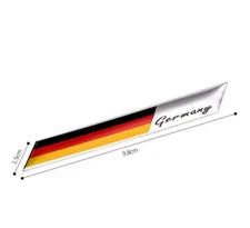 3D ALUMINUM German Flag Car Emblem Sticker Germany DE Decal Free Shipping!