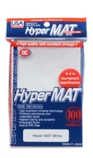 KMC Sleeves Hyper Mat WHITE Matte Standard Size 66x91mm (100 Count Pack)