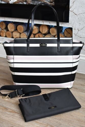 Kate spade Grove Street blue/pink classic stripe KAYLIE baby changing bag - Picture 1 of 12