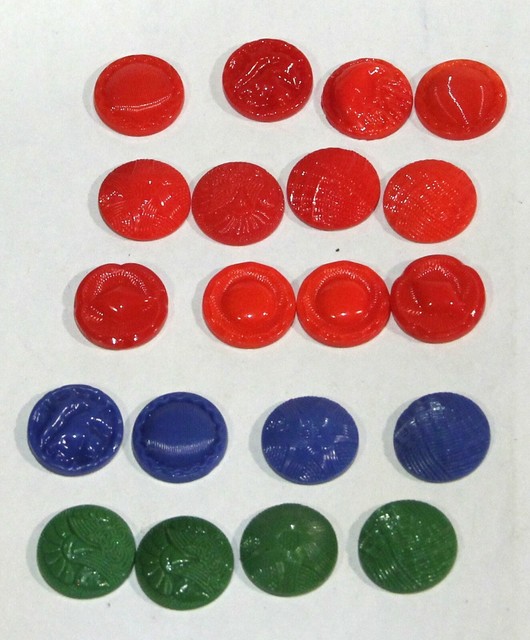 20 Original Gablonzer Glasknöpfe 18 mm beschichtet ÖSEN ABGESCHLIFFEN! 50er J 20 Original Gablonzer Glasknöpfe 18 mm beschichtet ÖSEN ABGESCHLIFFEN! 50er J