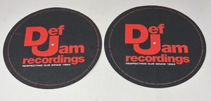 Def Jam Recordings DJ Slipmats, Felt Turntable Cover, Set Of 2