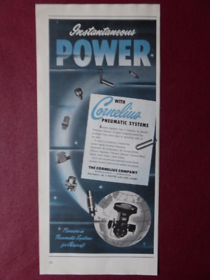 5/1952 PUB THE CORNELIUS COMPANY LUFTRÜCKSCHLAGVENTILE PNEUMATISCHE FLUGZEUGSYSTEME ANZEIGE