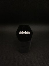 Baguette and Round Cubic Zirconia Sterling Silver Ring Size 9 New