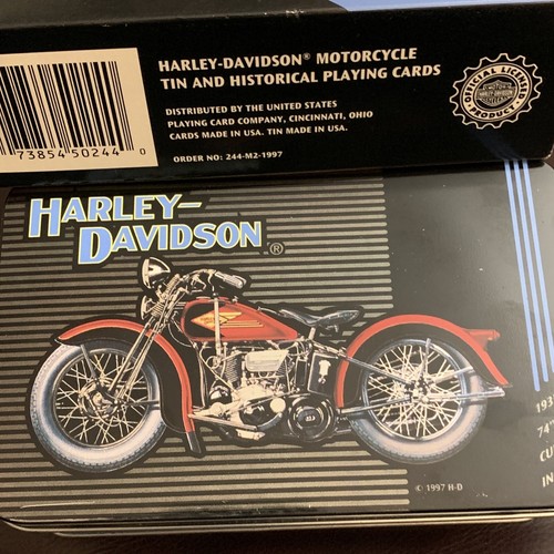 Harley Davidson Historical Playing Cards Limited Edition Tin New - 1903-50 Bikes - Picture 3 of 5