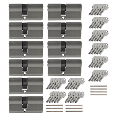 10x Profilzylinder 65mm 30/35 50x Schlüssel Zylinder Schloss Gleichschließend
