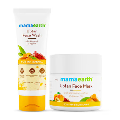Mamaearth Combo of Ubtan Face Mask and Ubtan Face Wash - 100ml + 100GM