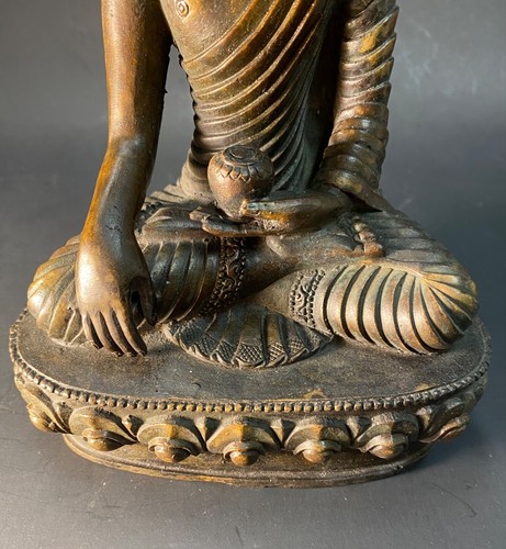 Beautiful Ancient Bronze Seating Buddha Statue With Perfect Details, Rarity - Picture 7 of 10