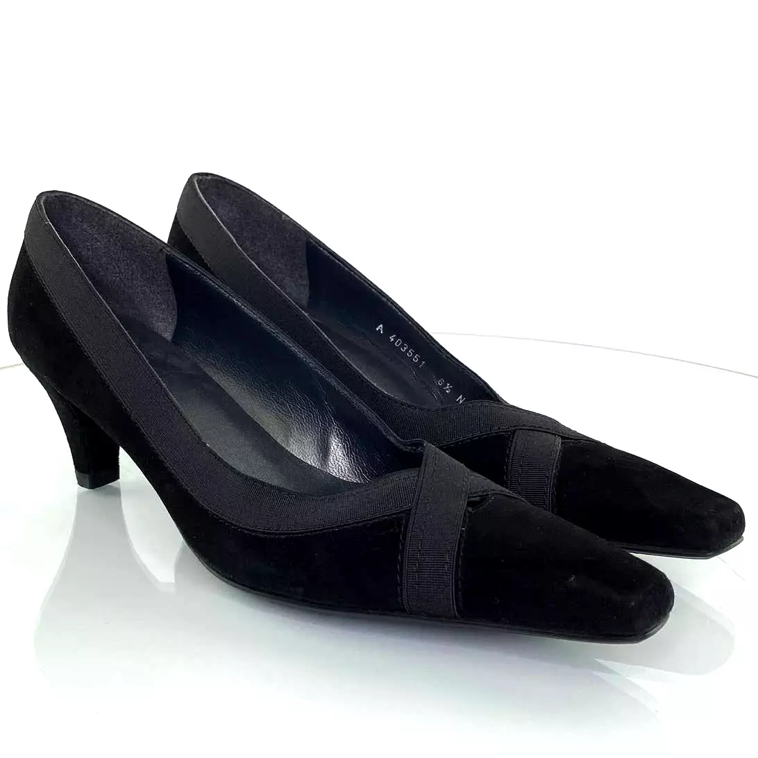 Stuart weitzman shop black suede heels