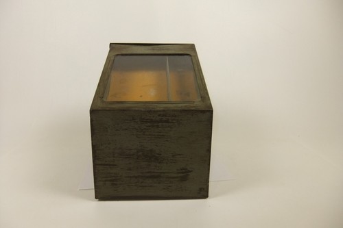 Estuche de exhibición de joyas o reloj vintage posiblemente antiguo con alarma de campana - Imagen 16 de 24