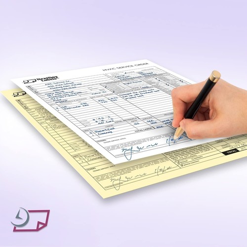 8.5 x 11 Superior Carbonless Paper, NCR5887, 2 Part Reverse (Canary/White). - Picture 4 of 5