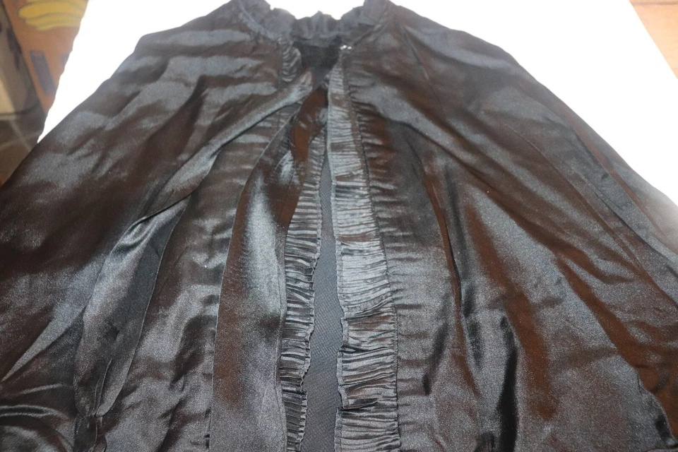 Ancienne étole noire en tissu - Photo 3/4