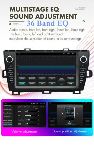Para Toyota Prius 2010-2015 Radio Estéreo 9" Android 13.0 GPS Unidad Principal Carplay FM - Imagen 18 de 24