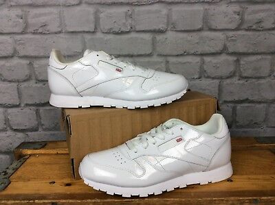 Reebok UK 5.5 EU 38 Blanco Charol Clásico Zapatillas Para Niños, Niñas, |  eBay