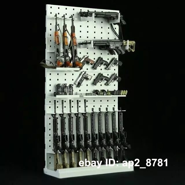 1/6 Modular Weapon Gun Rack Holder Stand Display Wall For 12'' Action ...