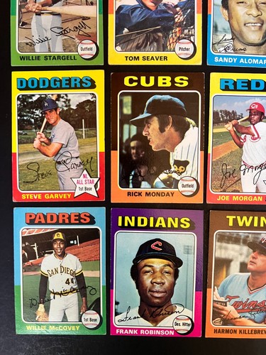 1975 Topps Baseball Partial Set 303/660 W/ Stars Nice McCovey Killebrew Seaver - Bild 11 von 13