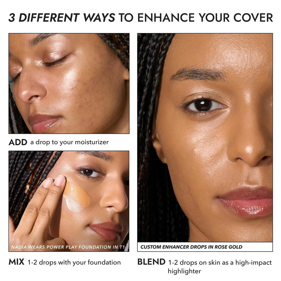 COVER FX Potenciador Personalizado Gotas Luz de Vela Clásico Acabado Bronce 15 ml Foto 3 de 4