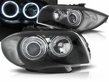 Scheinwerfer f�r BMW 1er E87 2004-07 Angel Eyes schwarz