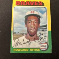 1975 Topps Rookie RC Card #262 Rowland Office Atlanta Braves Vg+ Free Shipping!. rookie card picture