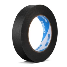 Black Painters Tape,1 Inch X 60 Yards - Medium Adhesive Masking Tape for Paintin