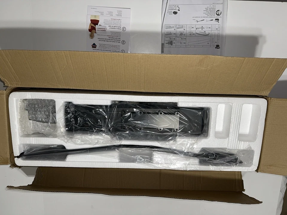 Ergotron WorkFit Dual Monitor Kit Black New Open Box - Image 3 of 4