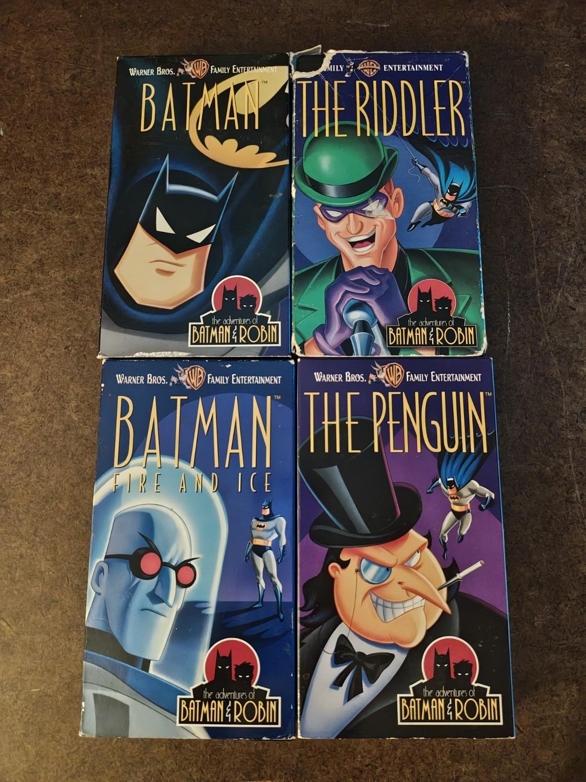 The Adventures of Batman & Robin VHS Lot of 4 VTG Warner Brothers Penguin Riddle