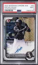 2022 BOWMAN CHROME MEGA BOX AUTO #OC OSCAR COLAS PSA 9 AUTO