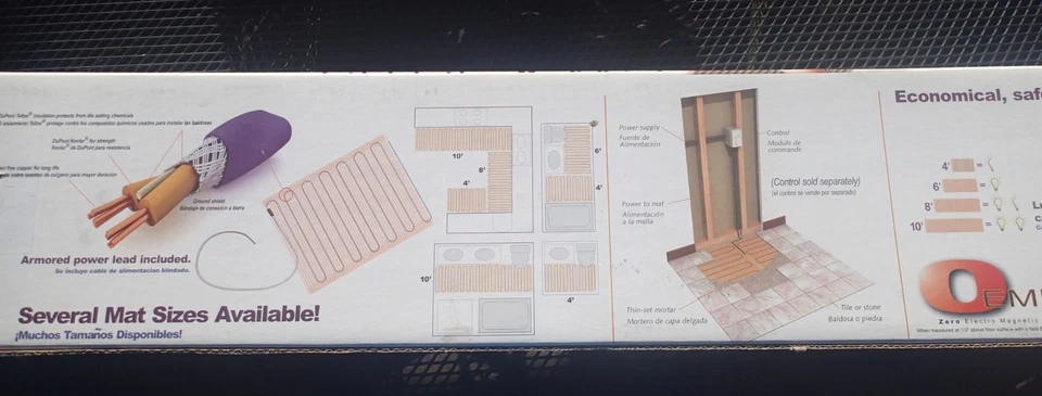 SunTouch Watts Radiant Floor Heating/Warming TapeMat 4' x 30" 120V - Image 2 of 3