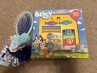 New Bluey Brush And Accessory Set Snaps Clips Brush Hair Ties 