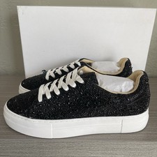 Betsy Johnson Sidny Sneakers Platform Rhinestone Tennis Shoes Women's 7.5 NWB