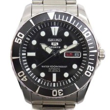 Seiko 7S36-03C0 Seiko 5 Sports Diver Armbanduhr Automatik Datum Silber Ziffer...