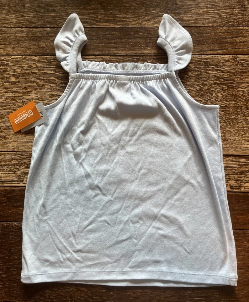 Top Gymboree Niñas Sin Mangas Azul Claro | Playa/Arena | Talla 12 | Nuevo con Etiquetas Foto 2 de 4