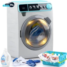 Kids Toy Washing Machine Realistic Pretend  Appliance for Girls
