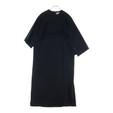 JIL SANDER 24SS DRESS W CAPE Design Cotton Black Womens J03CT0368 Used 6f6014b68