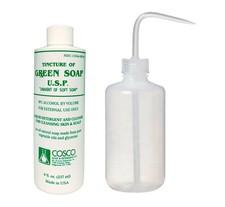 8 oz Cosco Green Soap Tattoo Stencil Wash and 8oz Diffuser Squeeze Bottle