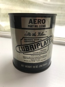 Lubriplate Aero Part No. 11301 Lubriplate Vintage 14 oz Can - Open 3/4 Full