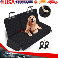 DogSeat Cover For BackSeat Durable Waterproof Car Truck Suv w/ 2 Dog Seatbelt