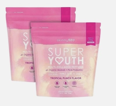 *2 Pack* Skinny Fit Super Youth Collagen Peptides - Tropical Punch 30 Servings