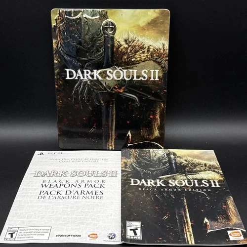 Dark Souls II -- Black Armor Edition Steelbook (Sony Ps3, 2014) CIB Complete