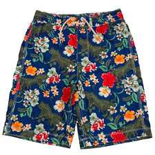 Gap Kids Boys Dinosaur Hibiscus Floral Swim Board Shorts Size XXL 14-16 NWOT