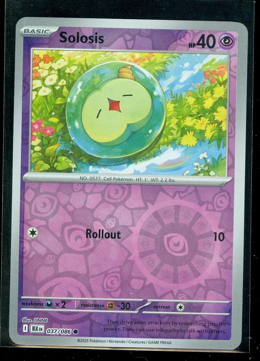 solosis pokemon card value Pokemon Trading Card Game Black Bolt Common Solosis #37