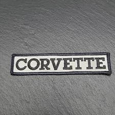 Corvette Rectangular Patch - Black and White - 5.75" Across 1" Tall - Ref 3