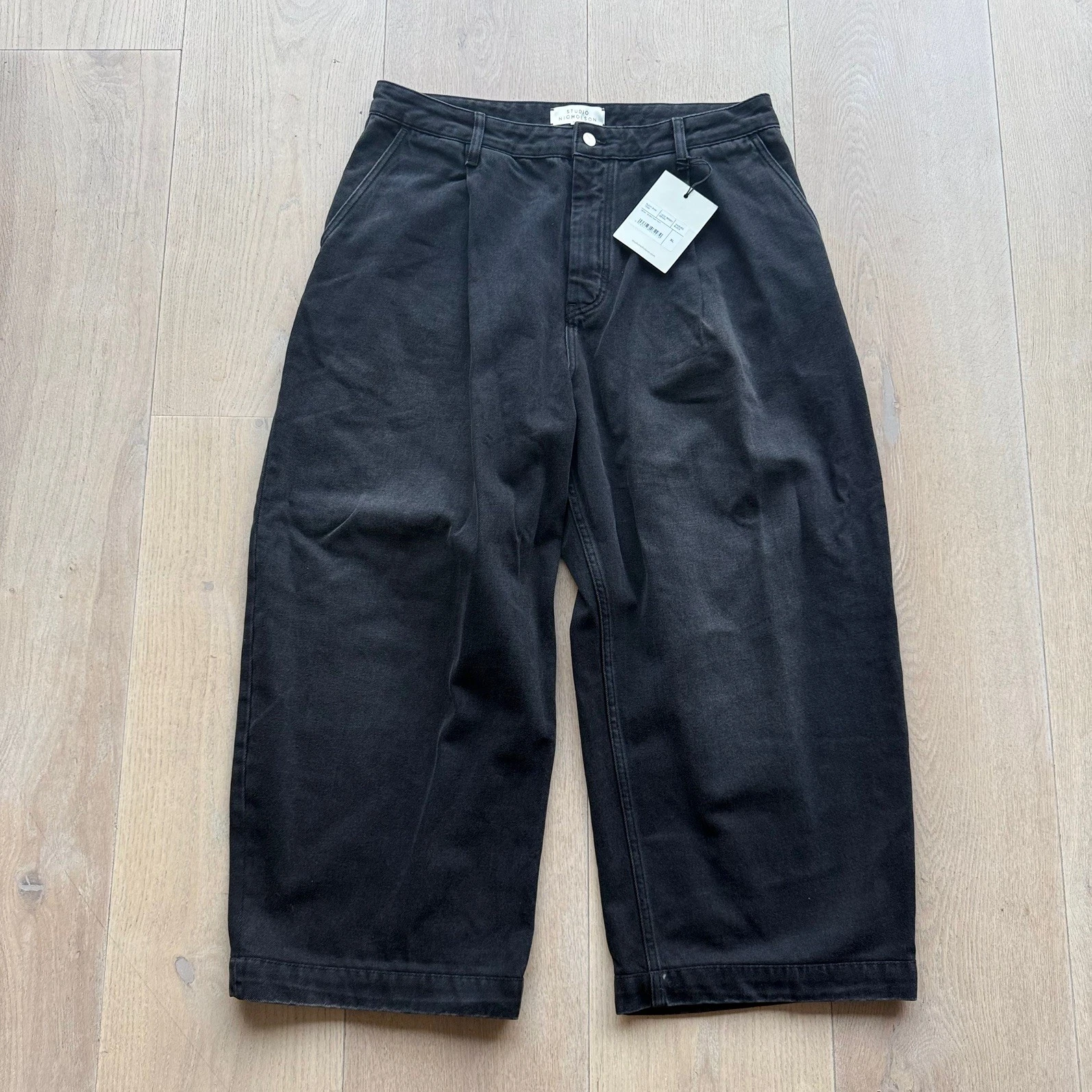 STUDIO NICHOLSON PUCH DENIM WASHED BLACK RRP £265 size XL
Opens in a new window or tab