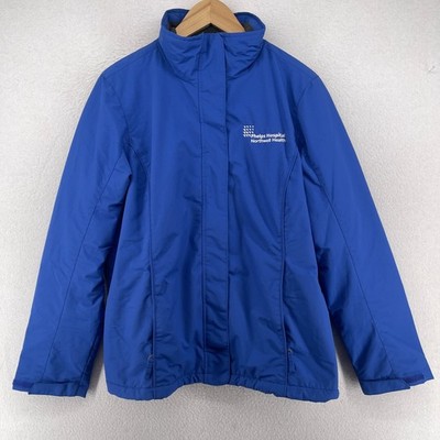 PHELPS HOSPITAL NORTHWELL HEALTH Jacket Womens L LANDS END Fleece Lined NY Blue
