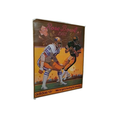 #ad 1982 ROSE BOWL ADIDAS WASHINGTON HUSKIES VS IOWA HAWKEYES POSTER EXCLUSIVE $52.49