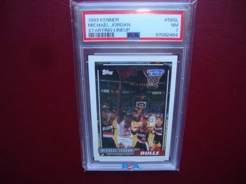1993 Kenner Michael Jordan Starting Lineup card #58SL graded Psa 7 Nm