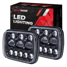Torchbeam 7x6 5x7 LED Headlights Compatible with YJ Cherokee XJ Savana Truck ...