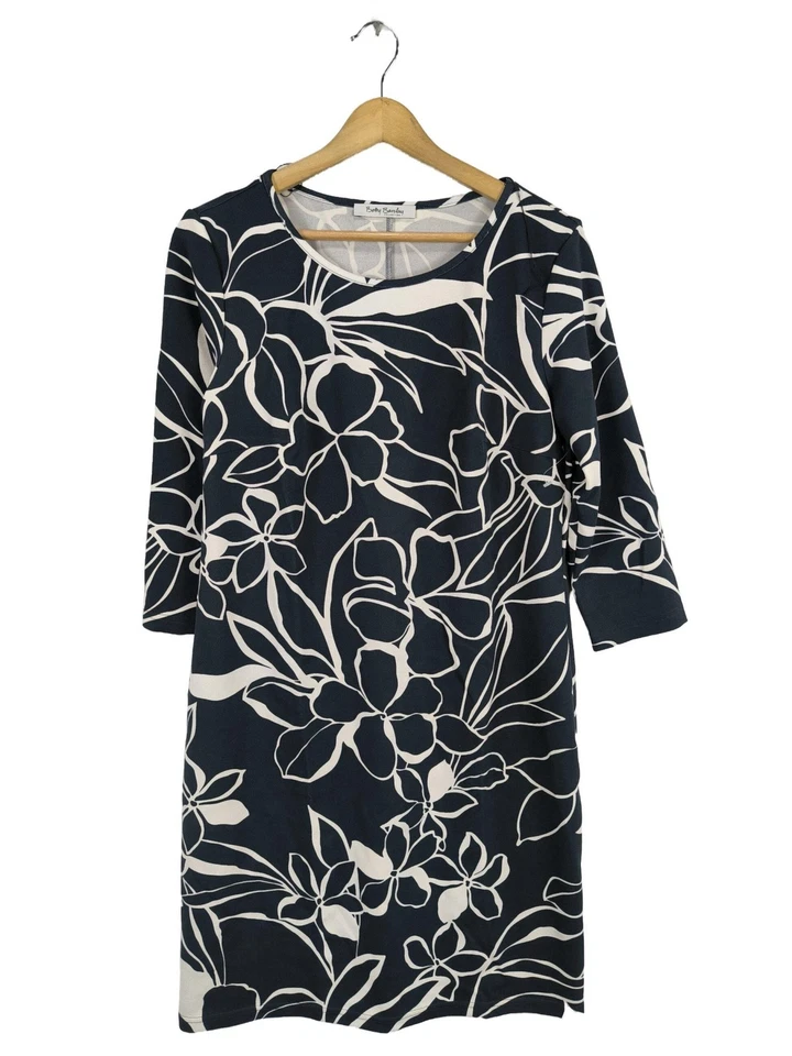 BETTY BARCLAY Robe mi-longue Dames Robe T EU 40 noir-blanc style décontracté - Photo 1/4