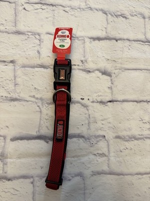 Kong Comfort Cushion Padded Adjustable Red Dog Collar Size Large 18 -26  Neck